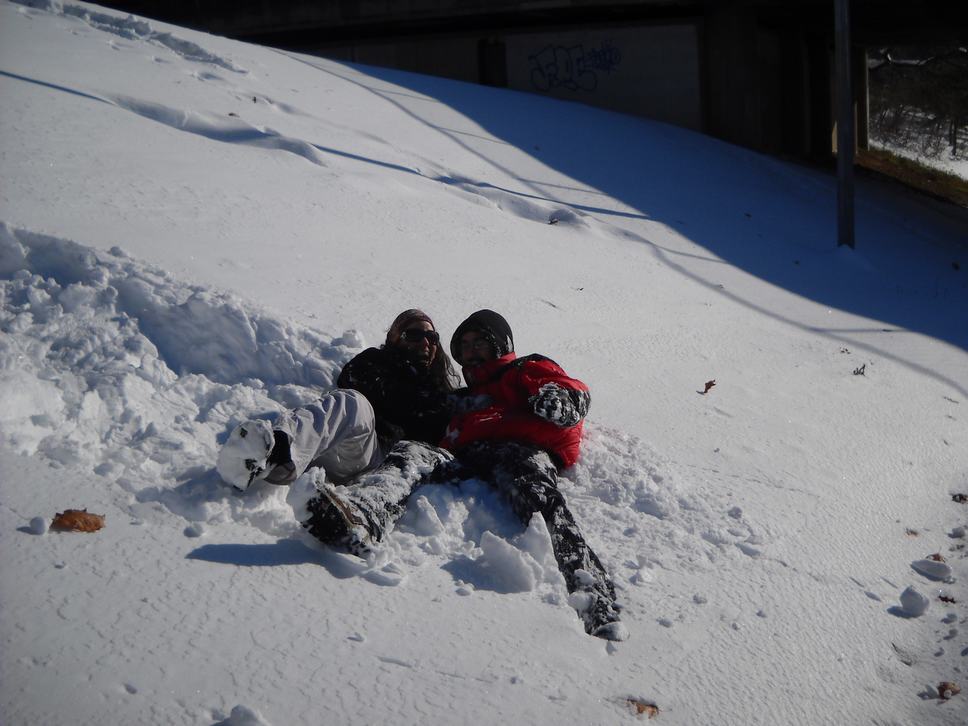 fun in the snow with Oren